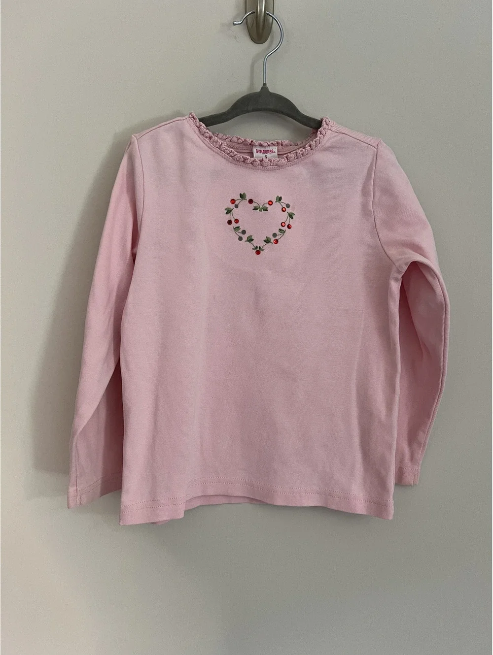 Vintage Y2K Gymboree 2002 Pink Cherry Long Sleeve Shirt